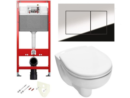 Комплект установки подвесного унитаза: модуль, панель TECEnow хром глянцевый, унитаз TECE V04 (снят с производства)