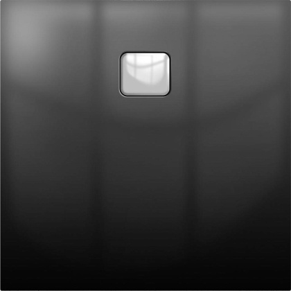 Акриловый душевой поддон Riho Basel 430 100x100 черный глянец, накладка хром DC341600000000S