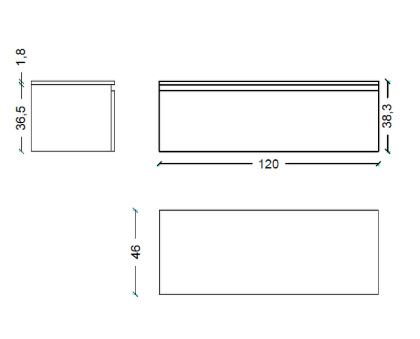 Ящик под столешницу 120см DARK OAK VALLESSI UNO-S 897-120-D Boheme Ящик под столешницу 120см DARK OAK VALLESSI UNO-S 897-120-D Boheme