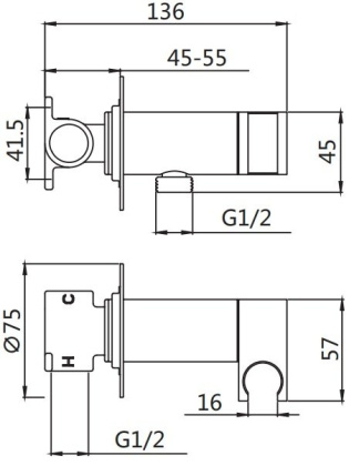 Гигиенический душ Shevanik S147H латунь черный