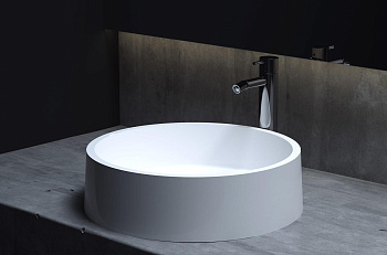 Раковина Salini GLORIA 301 1102201MRH S-Stone покраска по RAL снаружи, накладная, матовая Раковина Salini GLORIA 301 1102201MRH S-Stone покраска по RAL снаружи, накладная, матовая