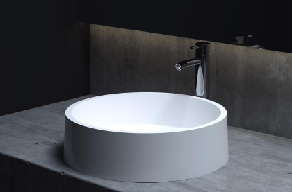 Раковина Salini GLORIA 301 1102201MRH S-Stone покраска по RAL снаружи, накладная, матовая Раковина Salini GLORIA 301 1102201MRH S-Stone покраска по RAL снаружи, накладная, матовая