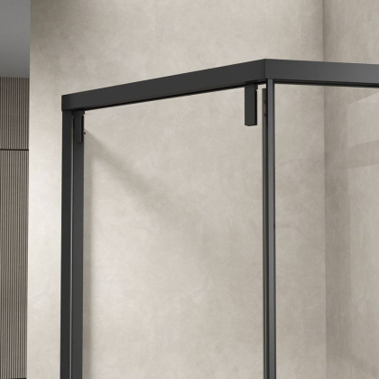 Душевой уголок Show VSP1-4SH100CLB, 1000*1000, черный, стекло прозрачное Душевой уголок Show VSP1-4SH100CLB, 1000*1000, черный, стекло прозрачное