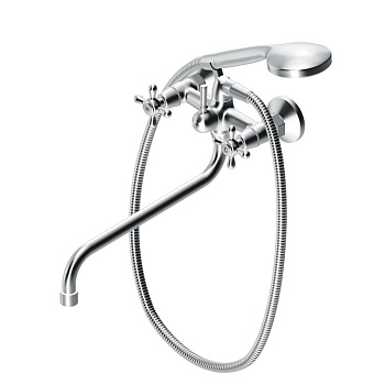 D6095000 Vintage двухзахватный Смеситель Для ванны и душа с универсальным изливом и душевым набором