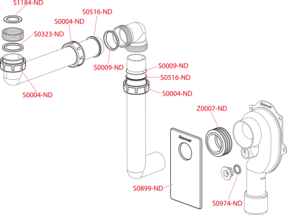 Универсальный сифон под штукатурку, экономящий пространство Универсальный сифон под штукатурку, экономящий пространство