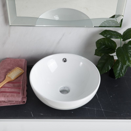 Раковина накладная керамическая круглая BB1077 Раковина накладная керамическая круглая BB1077