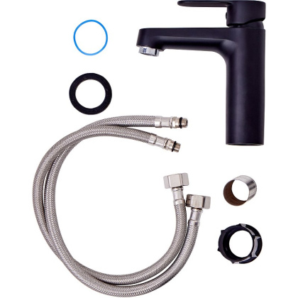 OneLife P07-021b полимерный смеситель для раковины, черный