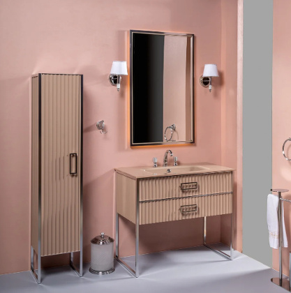 Зеркало MONACO с подсветкой 70*110CM глянец капучино + хром 566-CPCR Boheme Зеркало MONACO с подсветкой 70*110CM глянец капучино + хром 566-CPCR Boheme