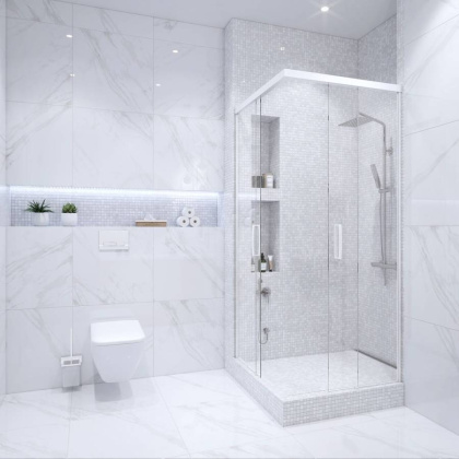 Мозаика, нат. мрамор, WHITE POLISHED 20х20, Classic Мозаика, нат. мрамор, WHITE POLISHED 20х20, Classic