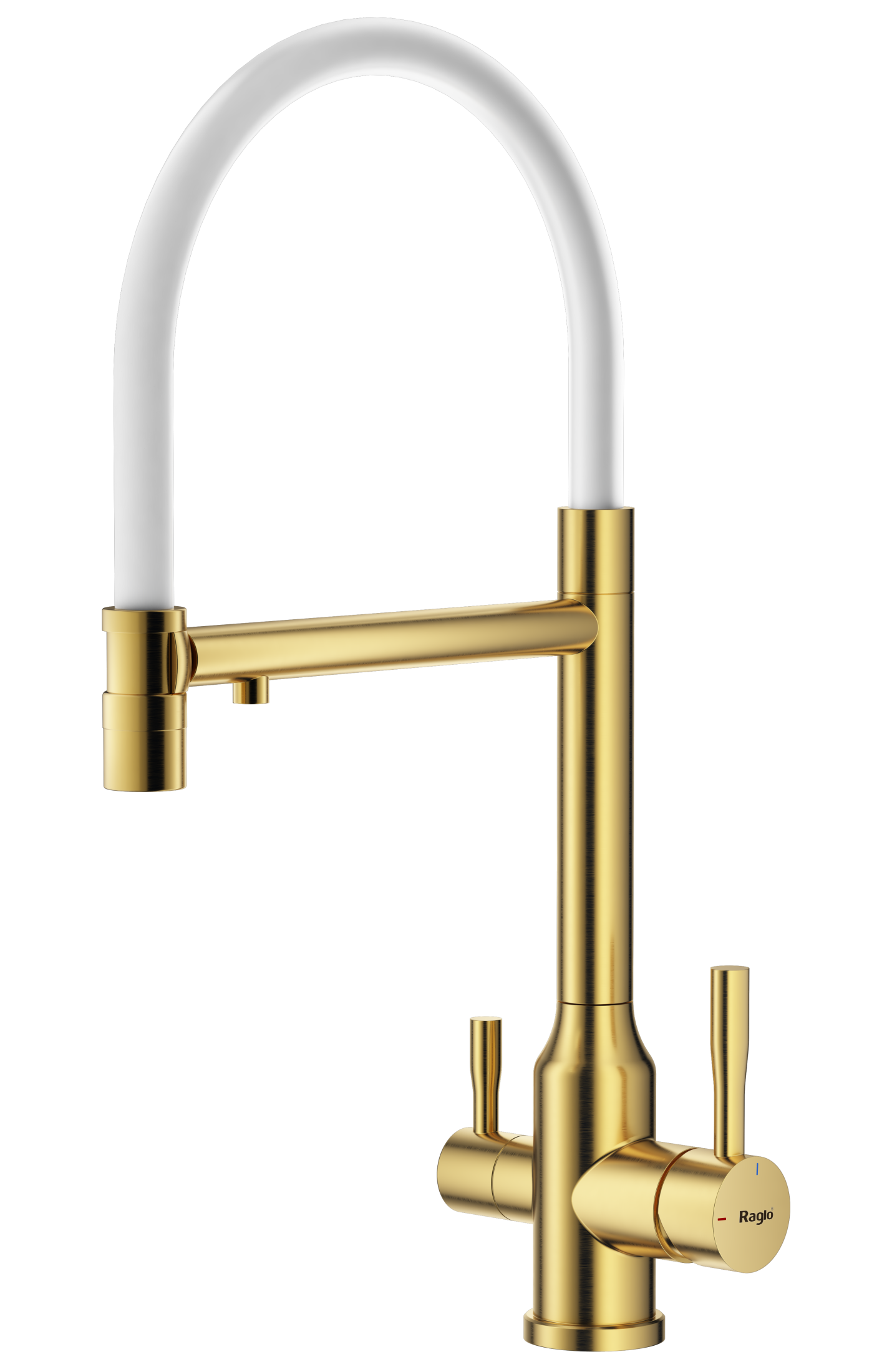 Смеситель Raglo для кухни со съемным гибким изливом, с магнитным фиксатором излива, с подключением фильтра питьевой воды R81.63.03