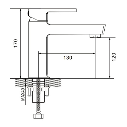 Смеситель для раковины ROSE R18 R1801-1