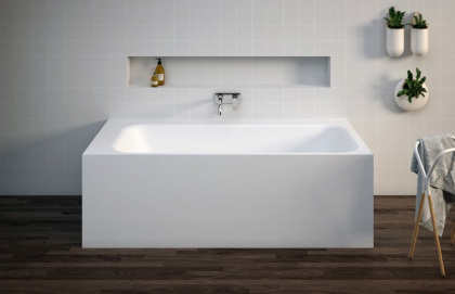 TITAN-VARIO-190-90-BLD Ванна из литьевого мрамора, встраиваемая в подиум Цвет Белый 