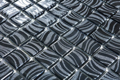 Стеклянная мозаика, 7803 Glitter Black 25x25, Glitter Стеклянная мозаика, 7803 Glitter Black 25x25, Glitter