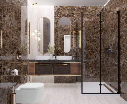 Керамогранит K25_11 Emperador brown (120смх60смх9мм) (2шт_1,44м2) Полир, м2