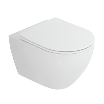 Комплект 4 в 1 Унитаз подвесной Cezares STYLUS-TOR CZR-6601-TH-TOR с сид-ем CZR-2316-SC + Система инст. для унит-в BB002-80 с кн.смыва BB005-PR-CHROME