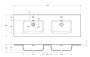 Керамическая раковина с двумя чашами BelBagno BB-8099-120-2 Керамическая раковина с двумя чашами BelBagno BB-8099-120-2