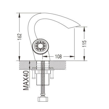 Смеситель для раковины латунь R3001Q
