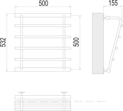 Полотенцесушитель Terminus Каскад П4 500х500