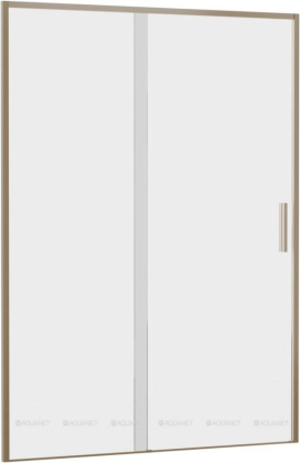 Душевая дверь Aquanet Pleasure Evo 140 AE65-N140-GBT профиль золото-никель браш, прозрачное стекло