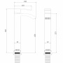 Смеситель ABBER Wasserfall AF8611B для накладной раковины, черный матовый Смеситель ABBER Wasserfall AF8611B для накладной раковины, черный матовый