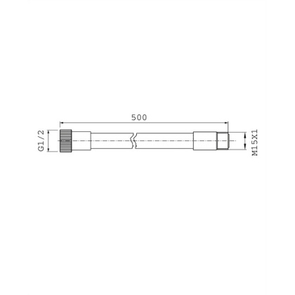 Шланг-переходник OMNIRES 50 см 203 17IN (инокс) Шланг-переходник OMNIRES 50 см 203 17IN (инокс)