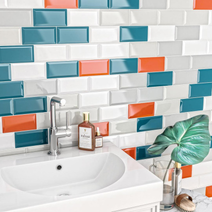 Плитка настенная 16032 Граньяно белый грань 7,4*15*9,2 (80шт/0,89м2), м2