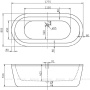 Акриловая ванна BELBAGNO BB12-1775