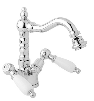 FIRST-BS2-02-M Смеситель для биде с донным клапаном Исполнение: Бронза, Ручки: Металл 