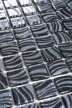 Стеклянная мозаика, 7803 Glitter Black 25x25, Glitter Стеклянная мозаика, 7803 Glitter Black 25x25, Glitter
