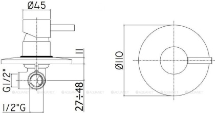 Смеситель для душа Paffoni Light LIG011CR (с внутренней частью)