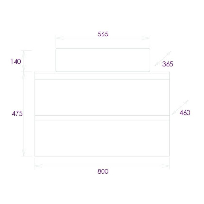 Тумба Onika Алеста 80 подвесная, белая/камень светлый (ум. Олимпия 56)