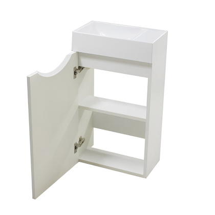 Тумба подвесная левосторонняя под умывальник Mini 400х220 1 дверная (ШхГхВ) 400х220х607