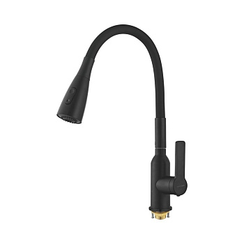 Смеситель для кухни латунь, черный S843H-3