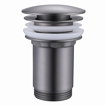 Донный клапан ABBER AF0010NG с переливом, клик-клак, никель Донный клапан ABBER AF0010NG с переливом, клик-клак, никель