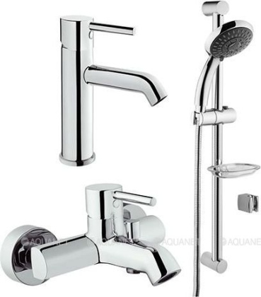 Набор смесителей Vitra Minimax S, 3 в 1 (раковина, в/д, душ. гарнитур 5 режимов) A49153EXP Набор смесителей Vitra Minimax S, 3 в 1 (раковина, в/д, душ. гарнитур 5 режимов) A49153EXP