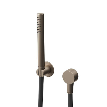 Ручной душ OLE с держателем для лейки и шлангом,  без выхода для подачи воды, золотой атласный