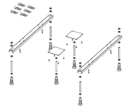 Ножки для душевого поддона Riho Basel 402, 412 - 5 опор POOTSET62