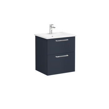 Модуль Root 60 см с квадратной раковиной, 2 ящика, матовый темно-синий