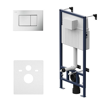 I012707.0231 ProC Инсталляция для подвесного унитаза с клавишей ProC S пластик, Хром матовый