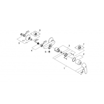 Смеситель для душа Grohe Euroeco 32740000 хром