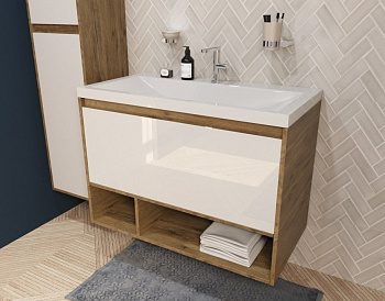 Комплект мебели Monaco Wood 900х480 подвесной 1 ящик (ШхГхВ) 898х476х607