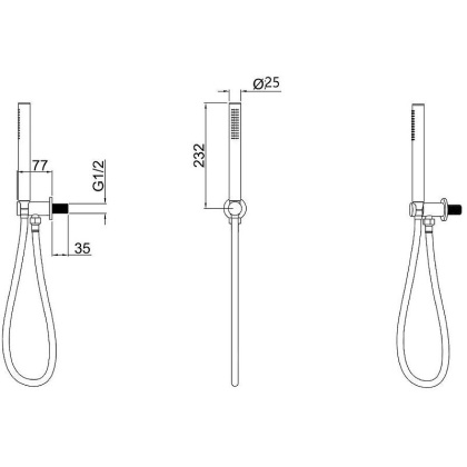 Душевой гарнитур Allen Brau Priority 5.31019-00 хром Душевой гарнитур Allen Brau Priority 5.31019-00 хром