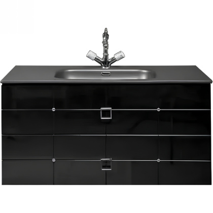 Тумба Piazza 100 черная + Хром_Комплект 841-100-BCR Boheme Тумба Piazza 100 черная + Хром_Комплект 841-100-BCR Boheme