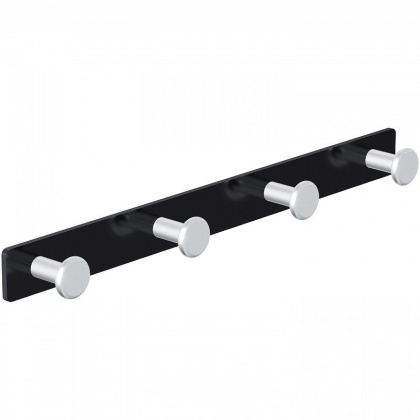 Набор крючков для полотенец Jupiter, 2,5х28х2,8 см, цвет черный с серебром, DA7735900