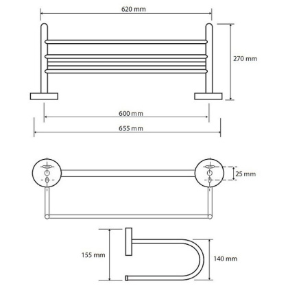 Полочка для полотенец тип U