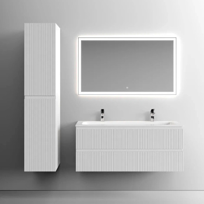 Тумба подвесная SANCOS Snob T 1195х445х500, c двумя ящиками оснащенными доводчиками, Bianco, арт.SNT120W Тумба подвесная SANCOS Snob T 1195х445х500, c двумя ящиками оснащенными доводчиками, Bianco, арт.SNT120W