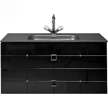 Тумба Piazza 100 черная + Хром_Комплект 841-100-BCR Boheme Тумба Piazza 100 черная + Хром_Комплект 841-100-BCR Boheme