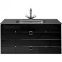 Тумба Piazza 100 черная + Хром_Комплект 841-100-BCR Boheme