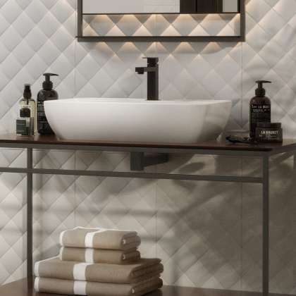 Смеситель для раковины FUTURA однорычажный без донного клапана 3/8, матовый черный