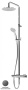 LEAF-CDA-25-L-MM Душевая стойка телескопическая, с верхним и ручным душем, верхний душ диаметр 250 мм , исполнение Morning Mist